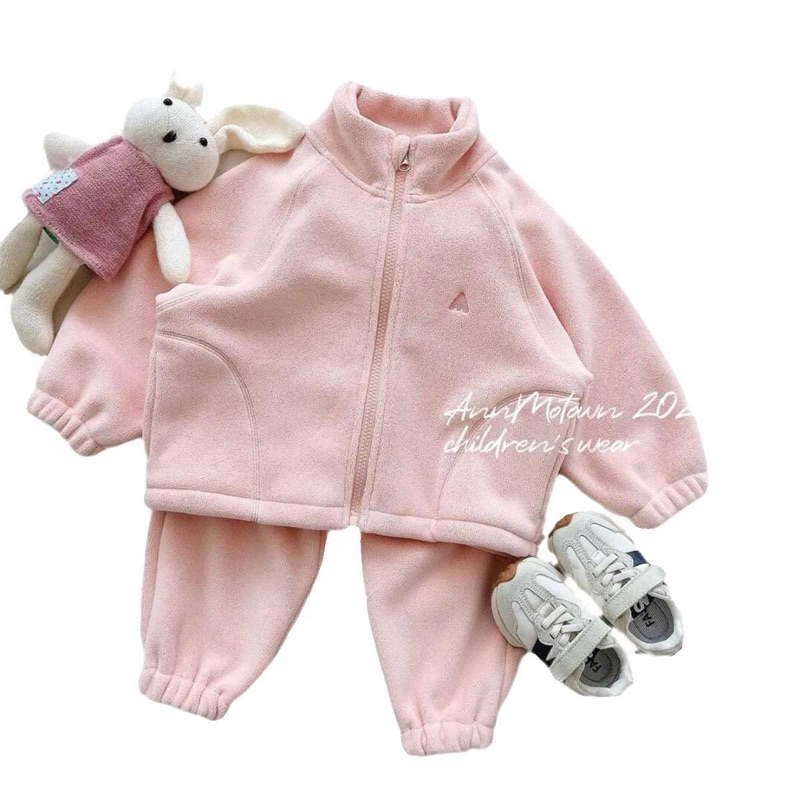 B0151-BỘ NỈ LÔNG CỪU BÉ TRAI BÉ GÁI