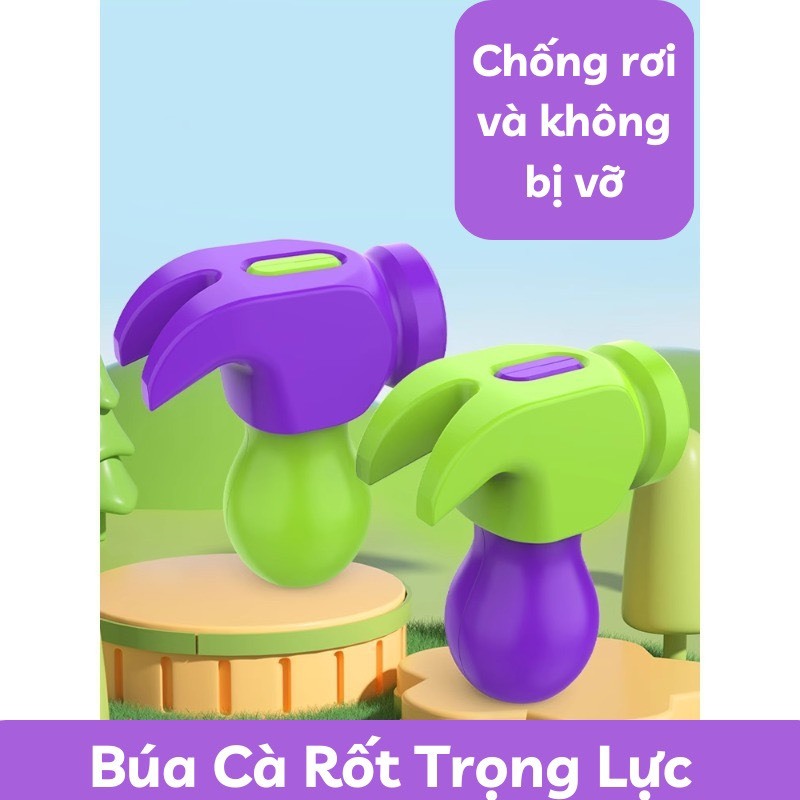 Búa Cà Rốt Mini 6cm Hapi Toys - Đồ chơi nhựa in 3D tương tác an toàn cho trẻ em - Mẫu mới hot trend 2023