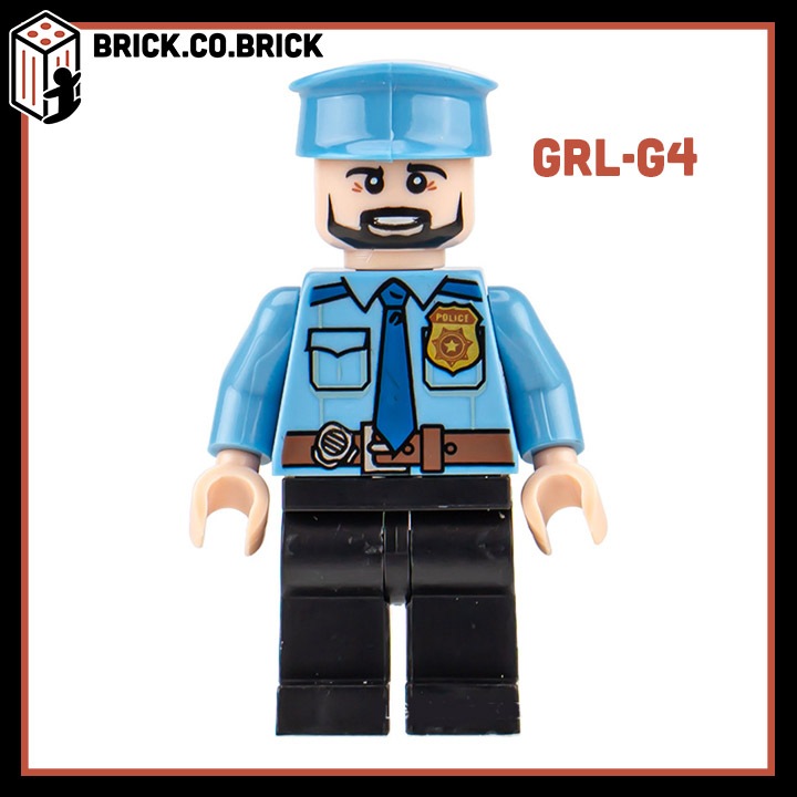 Cảnh sát Đường Phố Mô hình Nhân vật Cảnh sát Đồ chơi Lắp ráp Quân đội Giá rẻ GRL-G1 - GRL-CS3