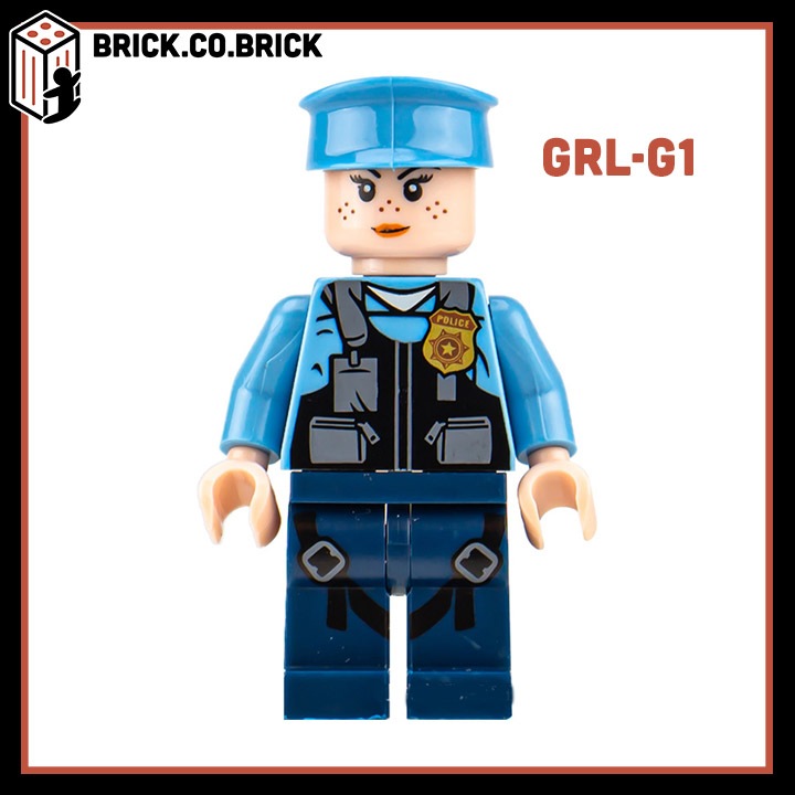 Cảnh sát Đường Phố Mô hình Nhân vật Cảnh sát Đồ chơi Lắp ráp Quân đội Giá rẻ GRL-G1 - GRL-CS3