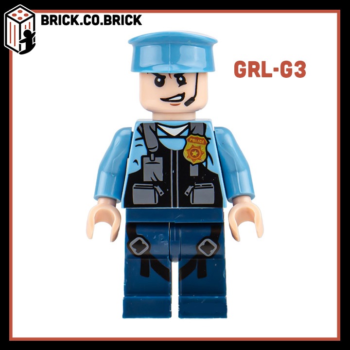 Cảnh sát Đường Phố Mô hình Nhân vật Cảnh sát Đồ chơi Lắp ráp Quân đội Giá rẻ GRL-G1 - GRL-CS3