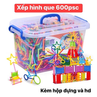 Bộ xếp hình que diêm cho bé sáng tạo loại 600 chi tiết