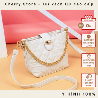Túi xách nữ đeo chéo công sở trần ô chất da đẹp đi chơi đi tiệc hàng loại 1 Andrey Bag CS666