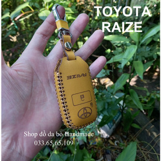[Raize] Bao da chìa khóa Toyota Raize 2021, 2022 mới, nhiều mầu sắc kèm tặng móc khóa khắc tên miễn phí