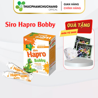 Siro ho cho bé(hộp 20 gói*10ml) HAPRO BOBBY DANIPHARM, chiết xuất xuyên tâm liên, hoa cúc tím, tiêu đờm, bổ phế