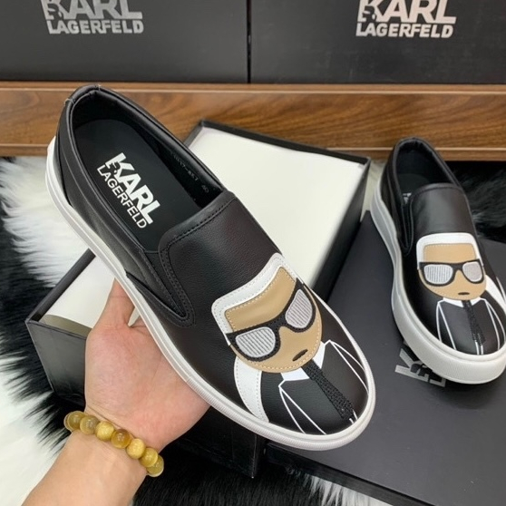 Giày lười slipon KARL hàng chuẩn 1-1 form hàng đẹp có độ hoàn thiên cao