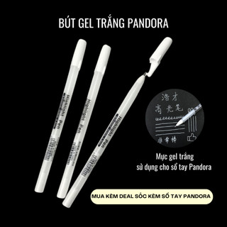  Bút gel mực trắng viết trên giấy đen dùng cho Sổ Nhật Ký Thấu Cảm Pandora Notebook 