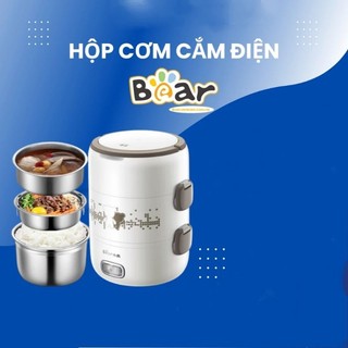 Hộp cơm cắm điện Inox Cao cấp 3 tầng Bear DFH-S2358 thiết kế nhỏ gọn văn phòng tiện lợi làm nóng nhanh chóng