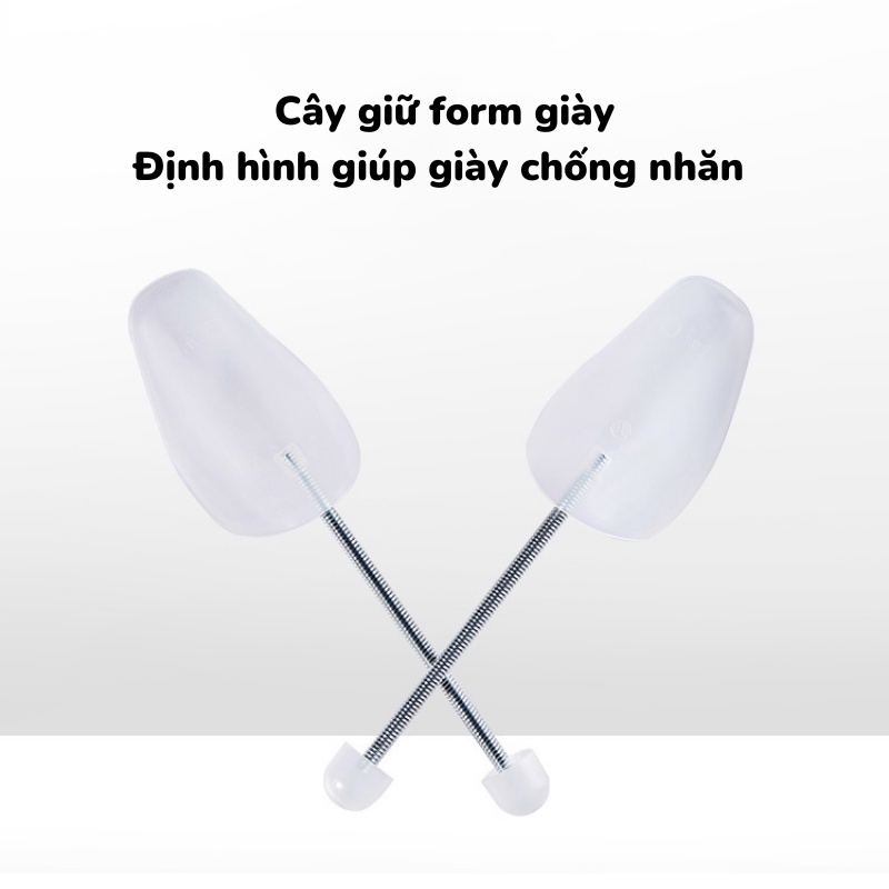 Cây giữ form giày nhựa shoe tree có lò xo tùy chỉnh size, dành cho giày nam và nữ