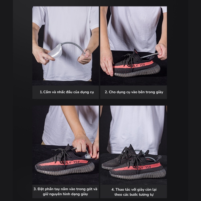 Cây giữ form giày nhựa shoe tree có lò xo tùy chỉnh size, dành cho giày nam và nữ