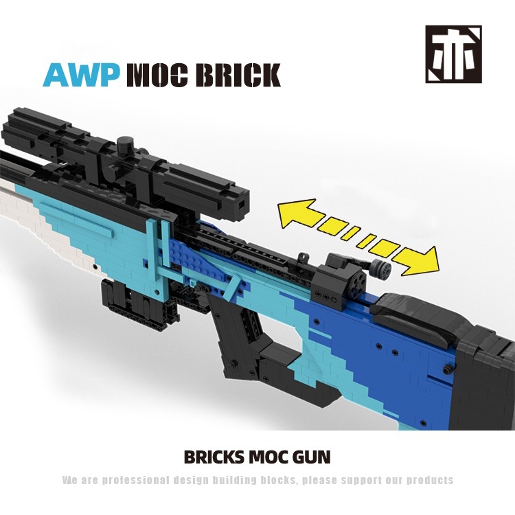 Đồ Chơi Lắp Ráp LEGO Mô Hình CSGO Súng AWP Gungnir Với 1000+ PCS, Theo Bản Thiết Kế Chuẩn Kevin183