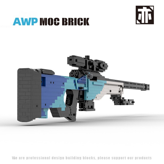 Đồ Chơi Lắp Ráp LEGO Mô Hình CSGO Súng AWP Gungnir Với 1000+ PCS, Theo Bản Thiết Kế Chuẩn Kevin183
