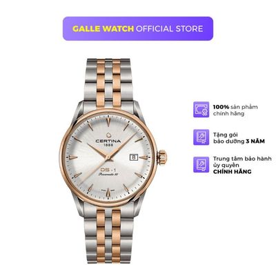 Đồng hồ cơ nam Certina C029.807.22.031.00 phong cách thời trang, kính Sapphire, dây thép đeo tay, chịu nước 10ATM
