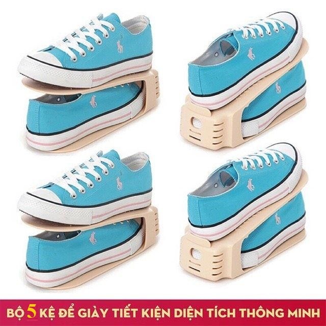 Combo 5 Đế Để Giày Dép Tiết Kiệm Ts-5138 Kệ Để Giày - Khay Đựng Giày Thông Minh - Giá để giày dép - vàng hột gà