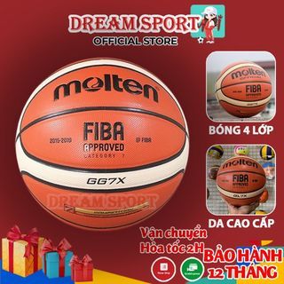 Bóng rổ da Molten GG7X Chính Hãng + Tặng Kim bơm và Túi lưới đựng bóng Da thật 100% Bảo hành 12 tháng mọi lỗi SIÊU HOT