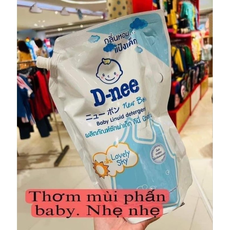 Nước giặt quần áo em bé Dnee dạng can 2800ml, 3000ml, dạng túi 1400ml  chính hãng
