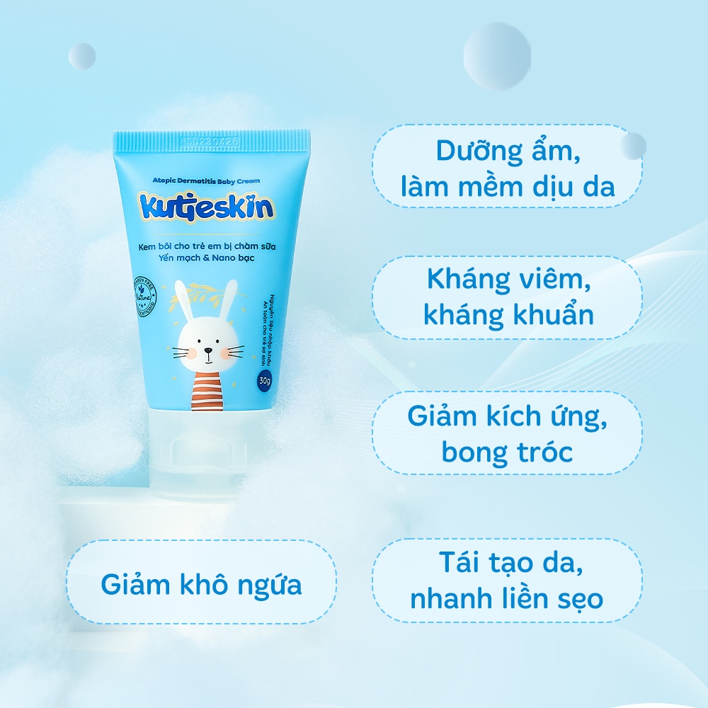 Combo Kem chàm sữa và Kem dưỡng ẩm Kutieskin