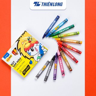 Sáp Màu Thiên Long Nhỏ CRC 016 12 Màu (1 Hộp) - Camshop