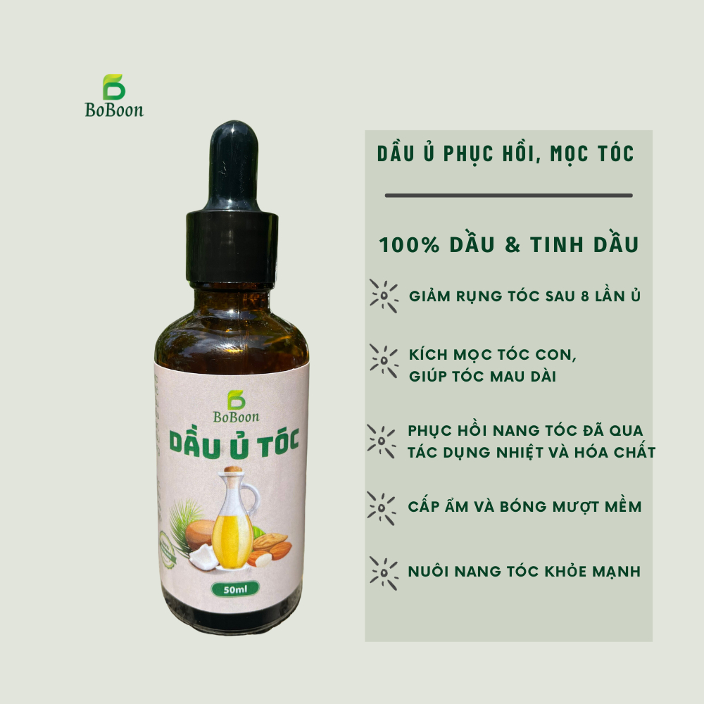 Dầu ủ tóc Boboon ngăn rụng tóc, cấp ẩm, phục hồi da đầu, nang tóc, chống khô xơ, chẻ ngọn