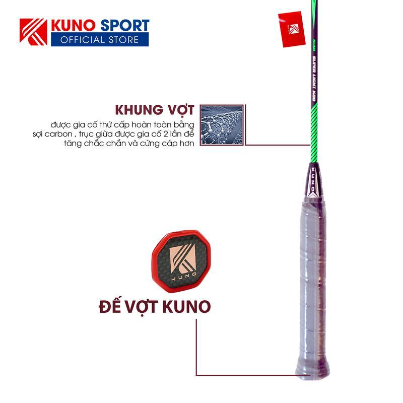 Vợt Cầu Lông KUNO Chính Hãng 6U Nhẹ 72G Khung Carbon Cao Cấp Công Thủ Toàn Diện Lưới Căng Sẵn 10KG 1 Cây