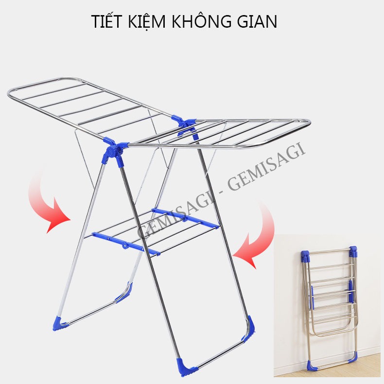 Giá Phơi Quần Áo Inox 304 Đa Năng Trong Nhà Kệ Phơi Chăn Đồ Em Bé Chắc Chắn