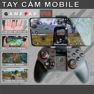 Tay Cầm Chơi Mobile Game V18, Bluetooth, Led, Android, IP