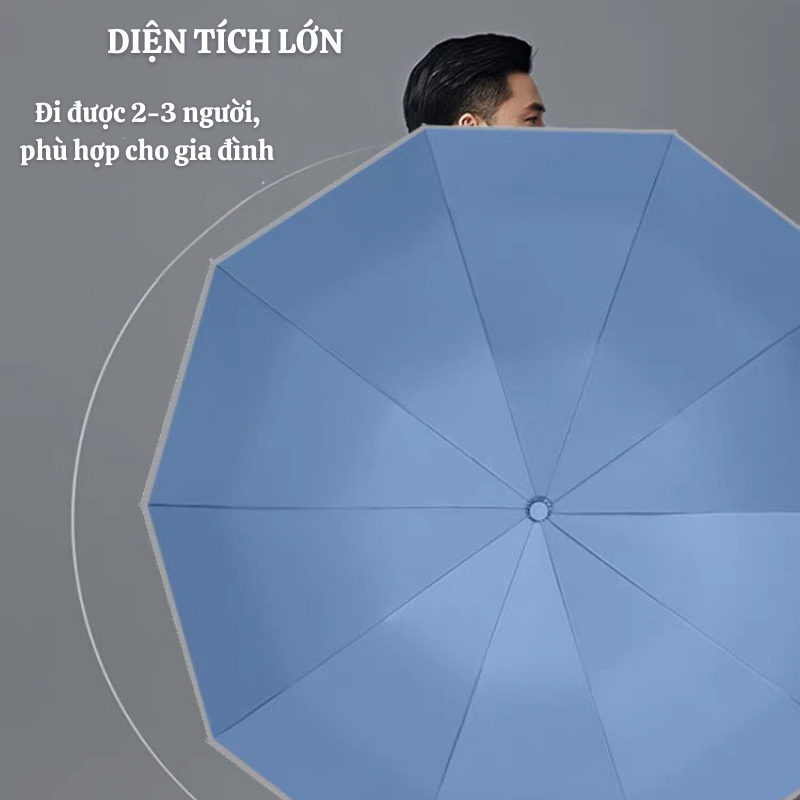 Dù Che Mưa HUTO 20 Nan Viền Phản Quang Ánh Sáng Đi Đêm Chống Thấm