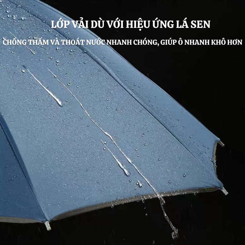 Dù Che Mưa HUTO 20 Nan Viền Phản Quang Ánh Sáng Đi Đêm Chống Thấm