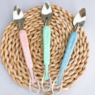 Muỗng Thìa Nạo trái cây 2 đầu cho bé ăn dặm