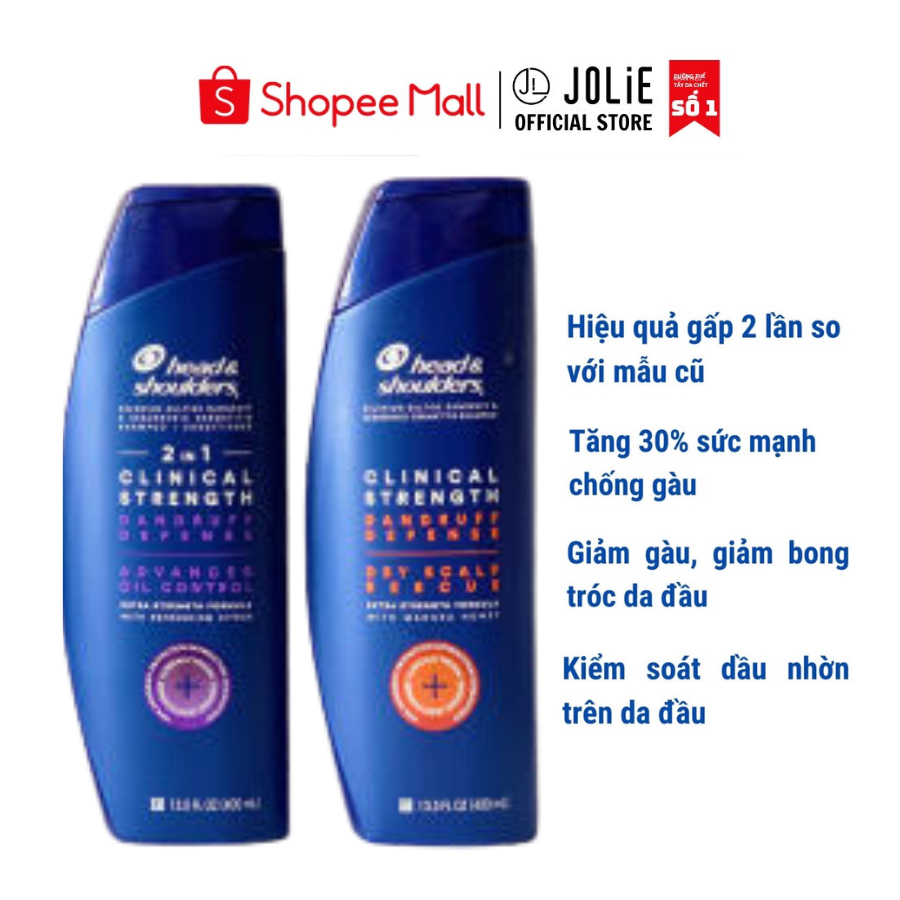 Dầu Gội đánh bay gàu, nấm dành cho da đầu và tóc khô HEAD & SHOULDERS 400ml