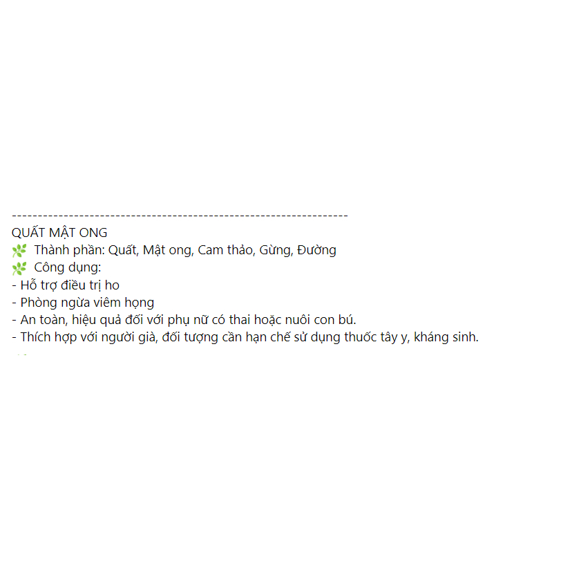 QUẤT MẬT ONG 200ML