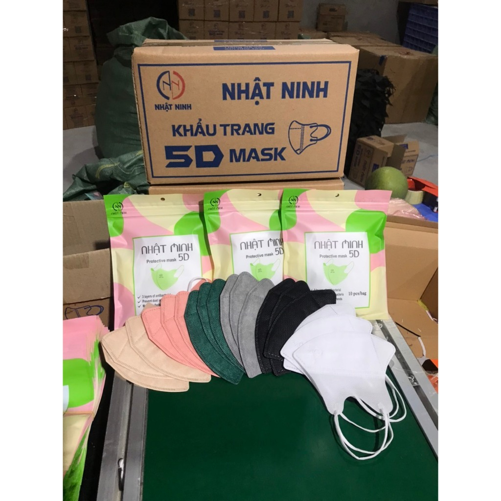 Khẩu Trang 5D Nhật Ninh 3 Lớp Kháng Khuẩn - Chống Tia UV Siêu Rẻ
