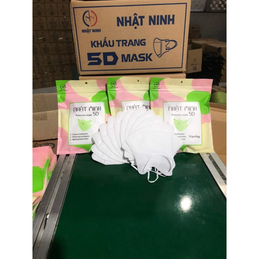 Khẩu Trang 5D Nhật Ninh 3 Lớp Kháng Khuẩn - Chống Tia UV Siêu Rẻ