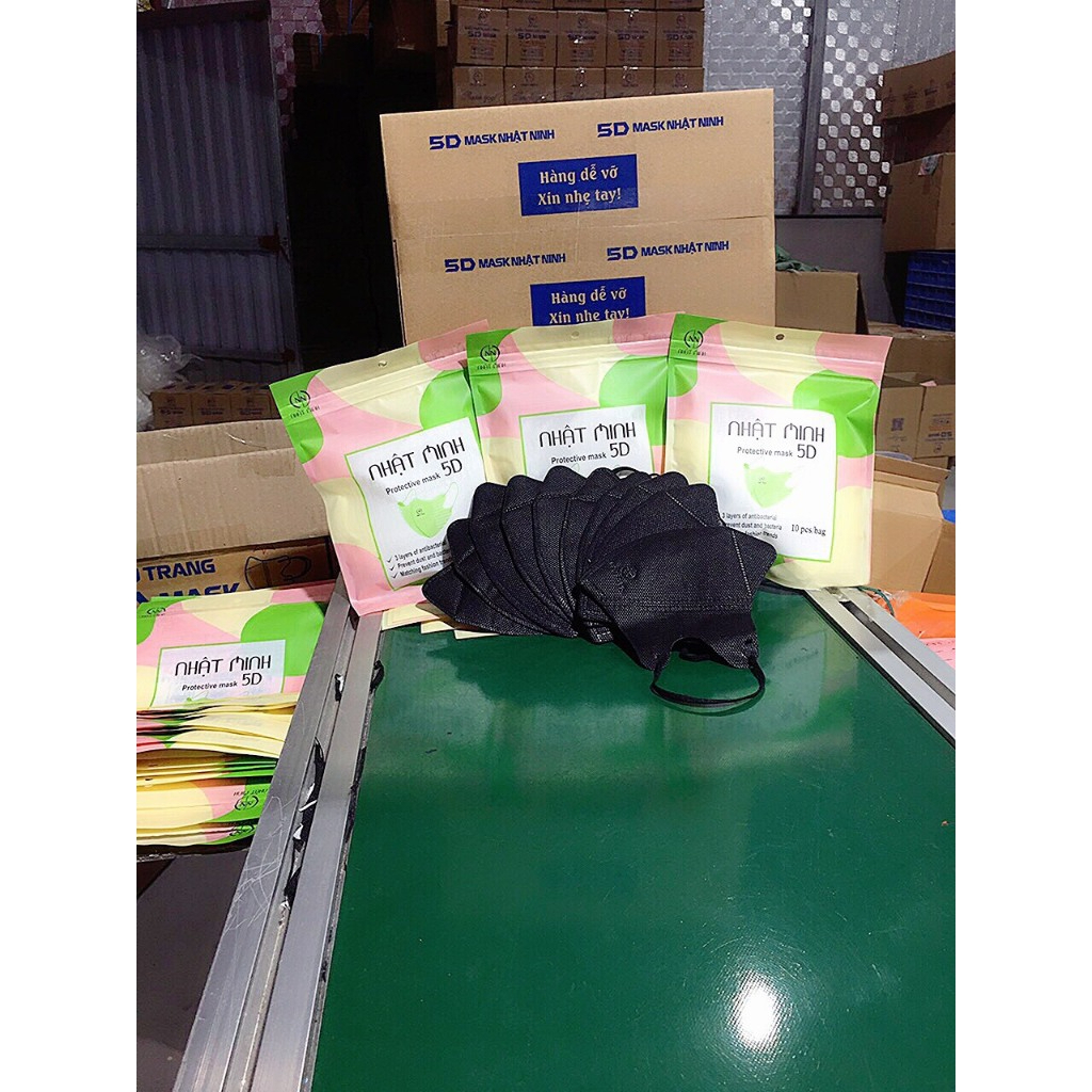 Khẩu Trang 5D Nhật Ninh 3 Lớp Kháng Khuẩn - Chống Tia UV Siêu Rẻ