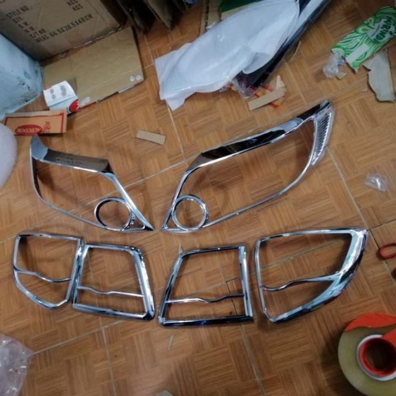 Viền đèn trước  + sau Fortuner 2012 + 2016