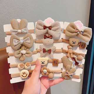 Combo 10 sét chun tóc thỏ hoa (sỉ 25k/ 1 sét)