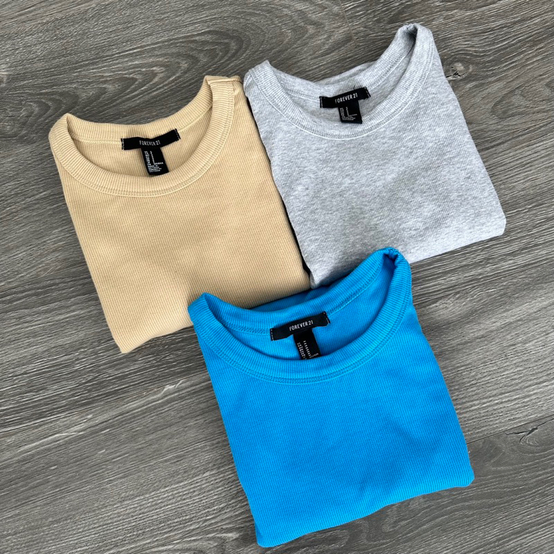 AnDi.vnxk Áo thun tay dài trơn nhiều màu - F.21