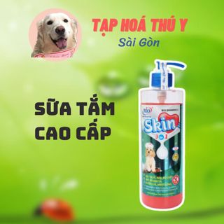 BIO SKIN 3 IN 1 SỮA TẮM CHO CHÓ MÈO THÚ CƯNG - ĐẶC TRI VE, GHẺ, BỌ CHÉT, GIÚP MƯỢT LÔNG, GIẢM CÁC BÊNH VỀ DA