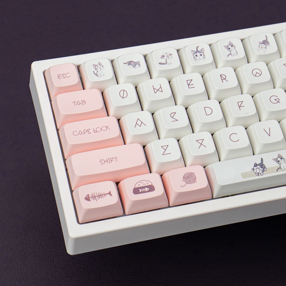 Bộ nút bàn phím cơ | Keycap XDA Cheese Cat | PBT Dyesub