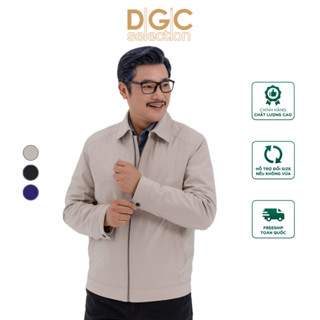 Áo khoác cổ đức trung niên 2 lớp cao cấp WAJKBD186M DGCs - Vải gió chống thấm nước, chống bụi bẩn