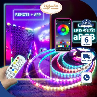 Đèn nháy chớp led đuổi 10m có điều khiển smart fairy lights, cuộn nháy chớp led đuổi 10m rgb