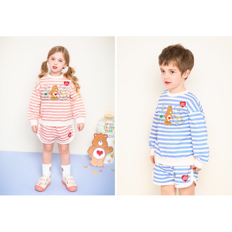 Áo nỉ da cá kẻ 3 con gấu bé trai bé gái Jelis. HA1958