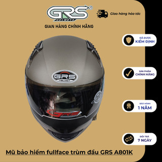 Mũ bảo hiểm fullface trùm đầu GRS A801K - hàng chính hãng