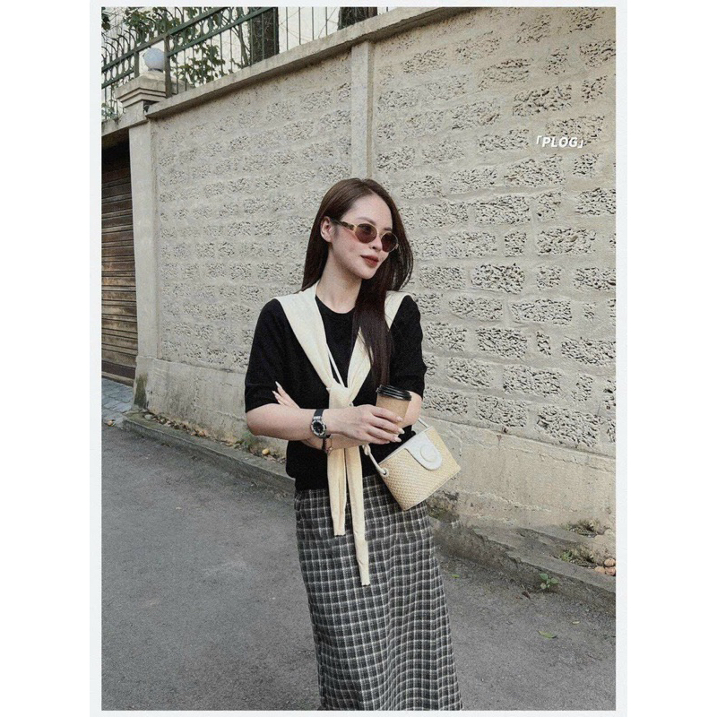 ( Sẵn ) Set áo kèm cv dạ kèm khăn