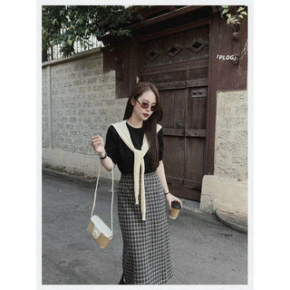 ( Sẵn ) Set áo kèm cv dạ kèm khăn