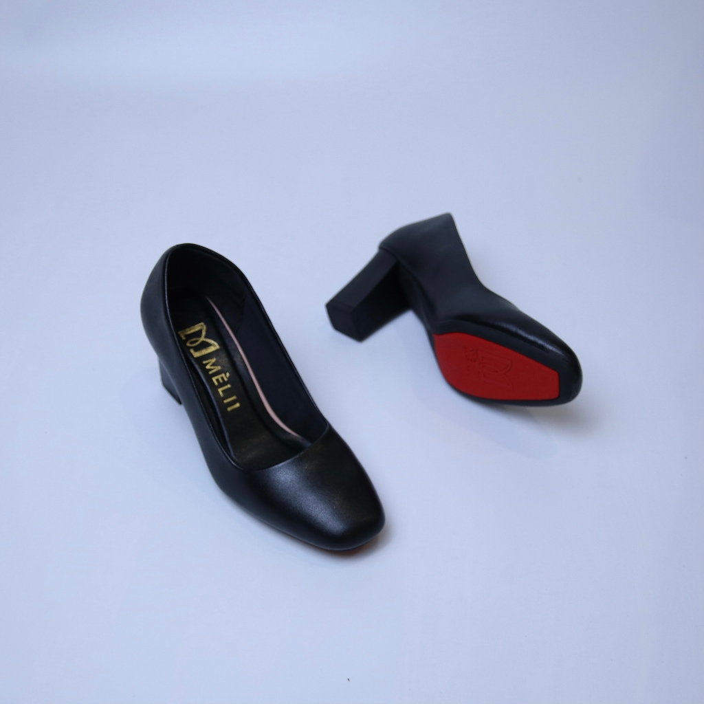 Giày mũi vuông cao 5 phân, 7 phân, giày mũi vuông trơn công sở cao 5cm, 7cm