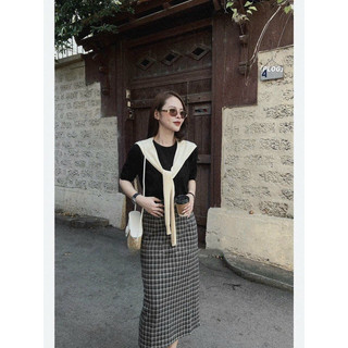 ( Sẵn ) Set áo kèm cv dạ kèm khăn
