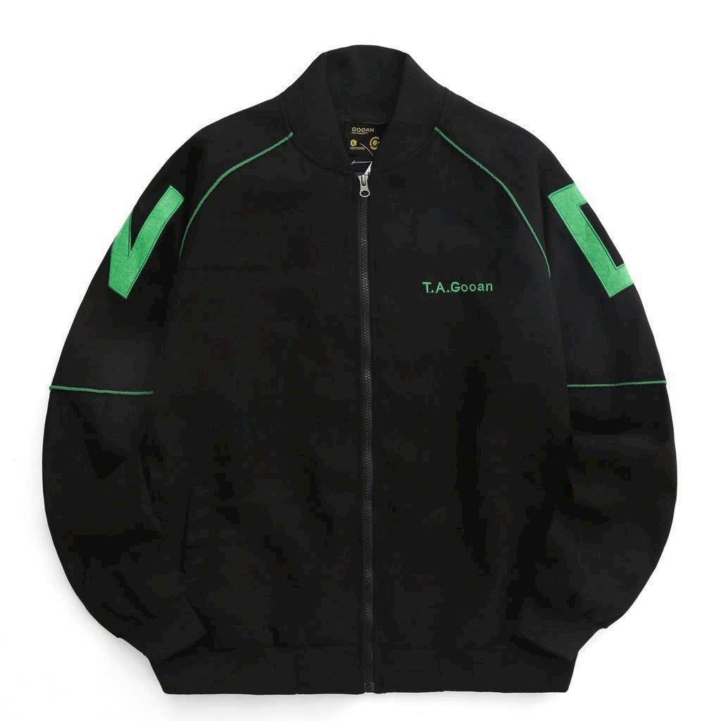 Áo Khoác Bomber Nam Nữ Unisex Chất da lộn mềm mịn có lót dù bên trong LOGO THÊU GOAN