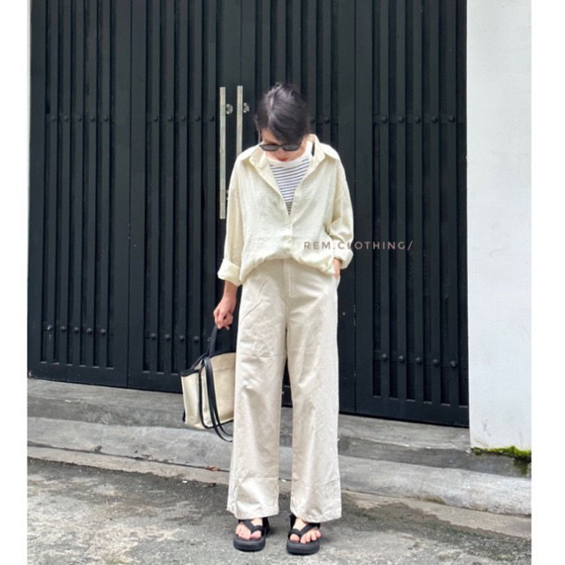(ẢNH THẬT) Quần kaki dáng culotte/chất kaki trượt mịn cao cấp/ Rem.clothing