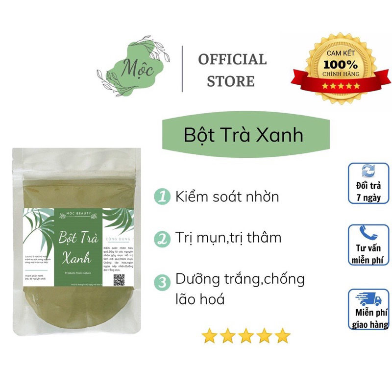 Bột Trà Xanh Nguyên Chất 100g